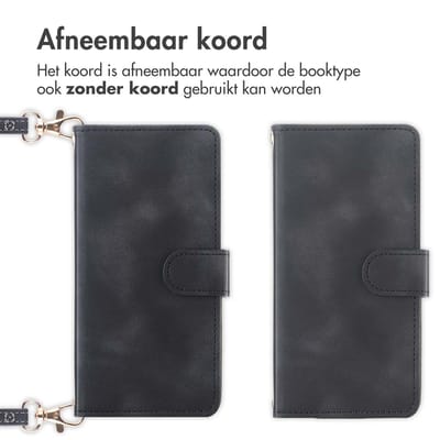 imoshion Hoesje - Geschikt voor Google Pixel 9a - Bookcase met koord - Zwart