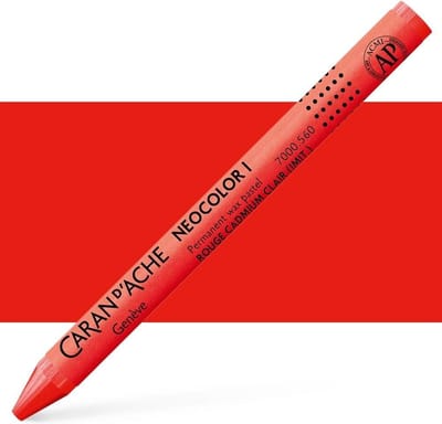 Caran d´Ache Neocolor I Permanente Waskrijt | Licht Cadmiumrood Hue (560)