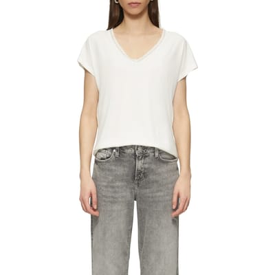 s.Oliver -qs T-shirts Offwhite Maat: XS | Tops Outlet | Dames | Wit
