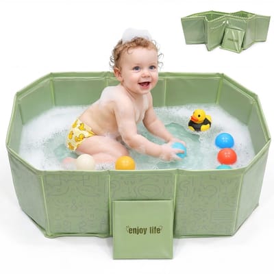 Dailygoods- Babybadkuip Opvouwbaar - Antislip Ontwerp - Draagbaar - 75 × 45 cm - BPA-vrij - Comfortabele Badervaring - Babybadje