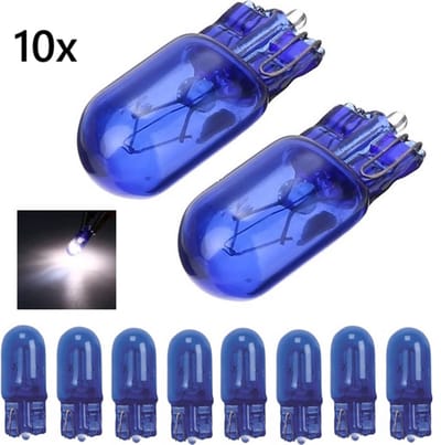 TLVX 10 stuks T10 W5W Xenon Look LED Look Stadslicht Lampen - Interieurverlichting – Kenteken verlichting - Auto Lampen - 6000K Wit - 12V – W5W Steeklampen – W5W Halogeen Xenon LED look (10 stuks)