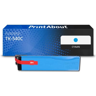 PrintAbout huismerk Toner TK-540C Cyaan Geschikt voor Kyocera