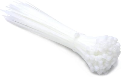 Kabelbinders 500 Stuks Wit 200 x 2 mm, Plastic Organisatietouwtjes voor Tuin en Werkplaats, UV- en Warmtebestendig