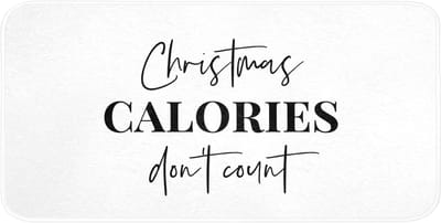 WC mat 120x60 cm - Antislip - Kerst quote - Winter - Christmas calories - Wit - Toiletmat - Vloermat - Douchemat - Toilet tapijt - Toiletmatten