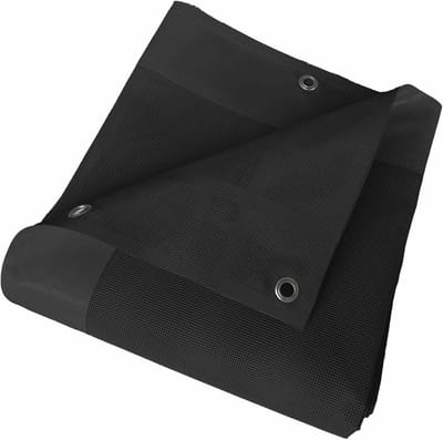 Zichtbreeknet Dekzeil - Privacy Scherm - Buiten Bescherming - Micro-geperforeerd PVC - 35x4 Meter - Zwart