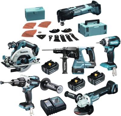 Makita DLX6078TJ1 Accu Combiset 6-delig 18V 5.0Ah in Mbox