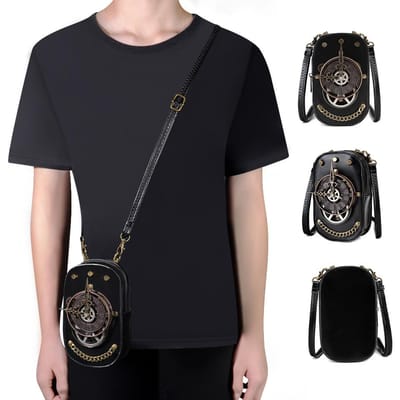 Originele Niche Design Handtas, Een Vrouwelijke Zware Industrie Metaal-versierde Retro Stijl Mobiele Telefoon Crossbody Tas white