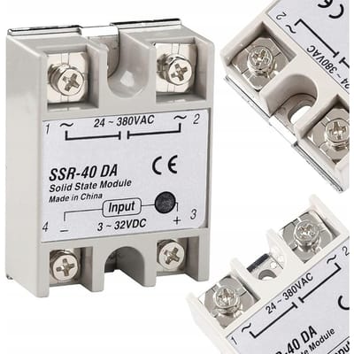 Rosfix Halfgeleiderrelais SSR-40DA - 40A Schakelaar - 24–380VAC, 3,3–32VDC Ingang, LED - Industrie