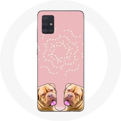 Hoesje - Samsung - Galaxy A51 - Bordeaux Dog - Symmetrisch - Flexibel