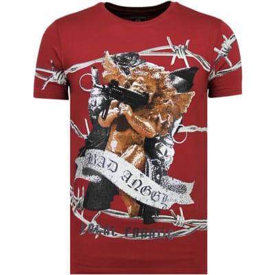 Bad Angel - Funny T shirt Heren - 6318B - Bordeaux