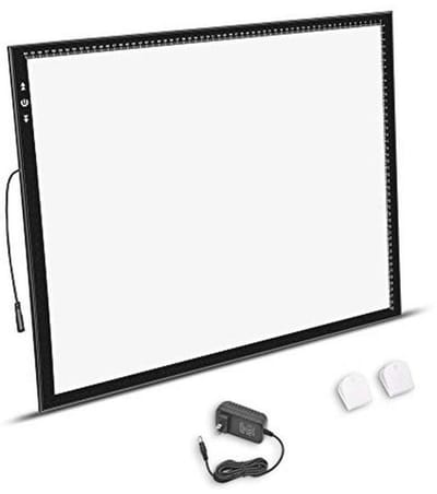 HSK A2 Artist Tracing Light Box Kopie Tafel, 12V2A Adapter Power Dimmerable 5000 Lux Lock Knop Artcraft Light Pad voor Tatto Tekenen, Schetsen, Animatie, Diamant Schilderen