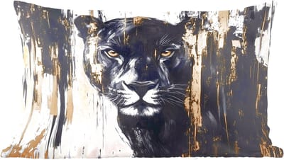 Sierkussens - Kussentjes Woonkamer - 60x40 cm - Panter - Zwart - Abstract - Verfstreken