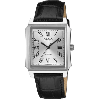 Casio Casio Collection MTP-B190L-7BVER Horloge - Leer - Zwart - Ø 32.5 mm