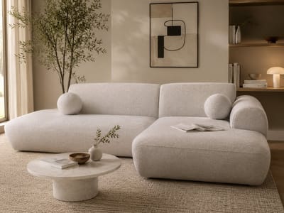 Hoeksalon ravellina- lounge Rechts- beige- zetelsenbedden