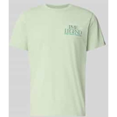 T-shirt met labelprint en ronde hals