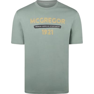 McGregor T- Shirt 1921 Sage Size: S | Printed T-Shirts Outlet | Heren | Grijs