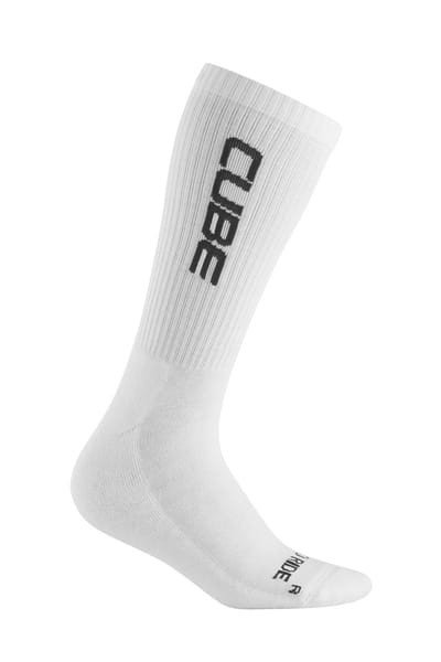 CUBE Sportsokken After Race High Cut - Fietssokken - Katoen/Polyamide/Elastaan - Wit - Maat 36/39