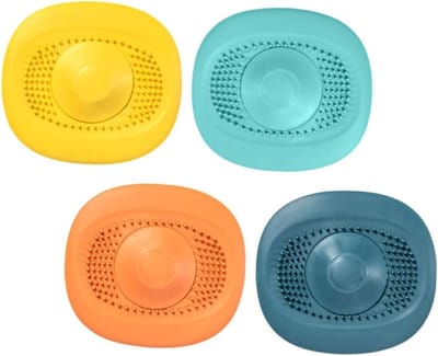 Gootsteen Zeef Set - Afvoerstop Badkuip - Voorkomt Verstoppingen - Siliconen Materiaal - 105 cm - Zwart