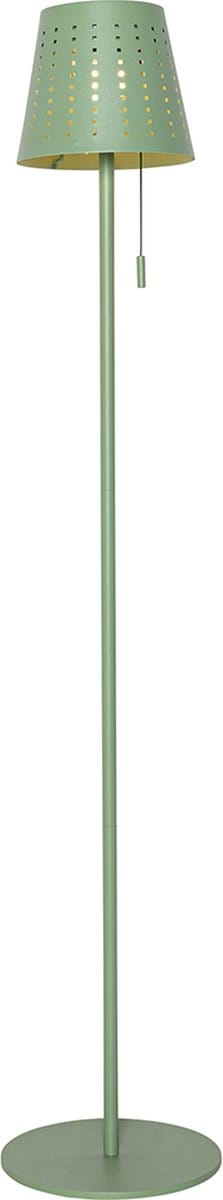QAZQA ferre - Design Dimbare LED Draadloze Oplaadbare Vloerlamp USB | Staande Lamp met Dimmer met Solar | Zonne energie - 1 lichts - H 94 cm - Groen - Buitenverlichting