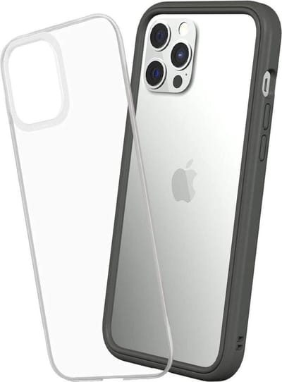 RhinoShield Mod NX Hoesje Geschikt voor Apple iPhone 12 Pro Max Transparant/Grey
