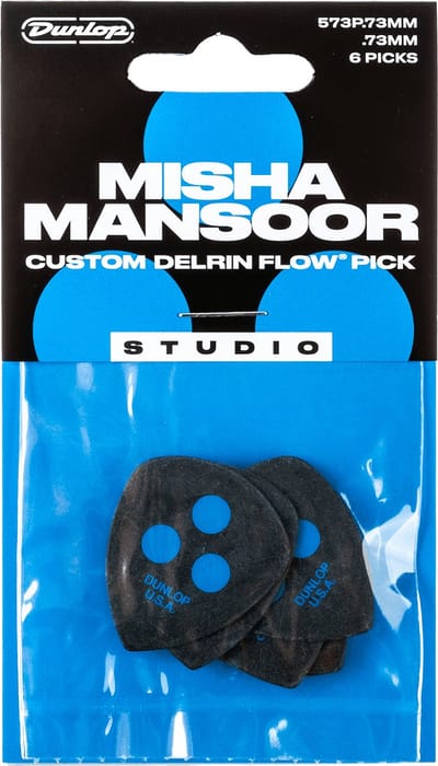 Jim Dunlop Misha Mansoor - Plectrums - Custom Delrin Flow Studio - 0,73 mm - Player's Pack 6 Stuks