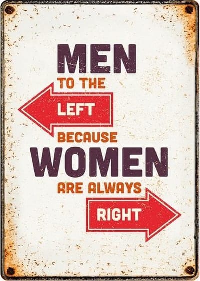 Plenty Gifts Wandbord Men Left 21 X 14,8 Cm Staal