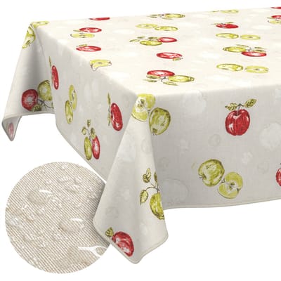 ANRO Tafelkleed Appels Meerkleurig 180x100cm Met sierband Afwasbaar Waterafstotend Binnen & Buiten
