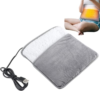 Provento- USB-voetwarmer - Vloerverwarmingskussen - Winter - Zacht Thuis - Bed Bureau - Gezellig - Voetenwarmer - Geschikt voor Koud Weer - Grijs Model.