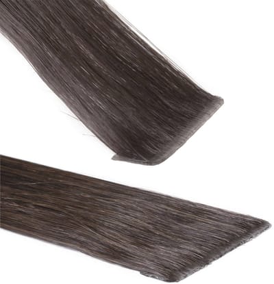 hair2heart Invisible Tape Extensions Echt Haar Premium - 10 Tapes 50cm 6/0 donkerblond