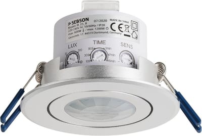 Inbouw Bewegingssensor met Instelbare Infraroodsensor - 360° Detectiebereik en LED Geschikt
