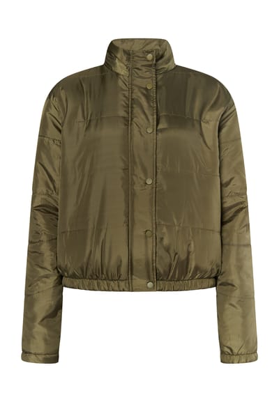Mymo Licht gewatteerd blousonjack Dames militaire olijf
