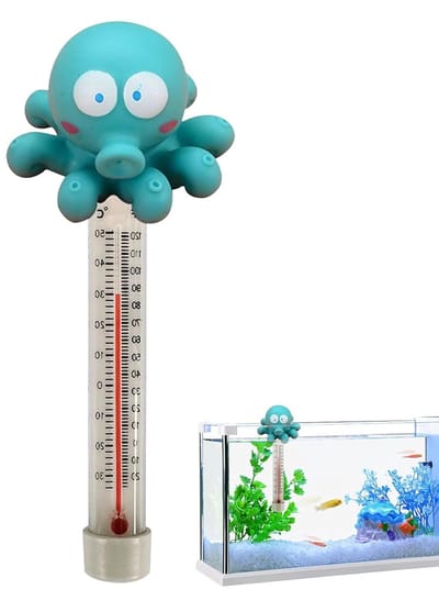 Zwembad Thermometer - Drijvende Meter - Water Temperatuur - Vrolijk Dieren Design - 10 Centimeter - Octopus