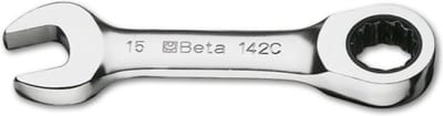 Omschakelbare ratelringsteeksleutels, recht kort model 142C 9