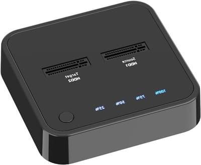 Externe Dockingstation - Dubbele Bay - Data Klonen - Offline Klonen Functie - Tot 4TB - Zwart