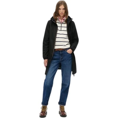 Superdry Lange Tri Windbreaker Jas Black Grootte: 36