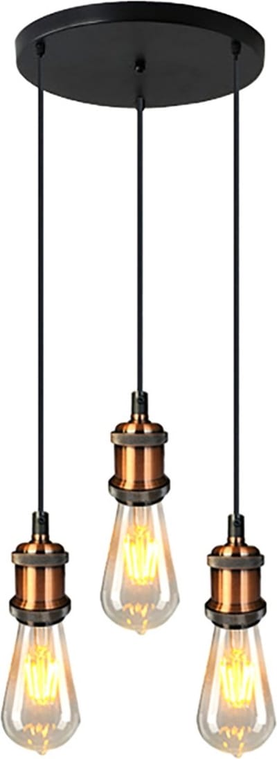 OHNO - Woonaccessoires - Oberon Hanglamp - Zwart, Koper - Tijdloos - Modern - Industrieël
