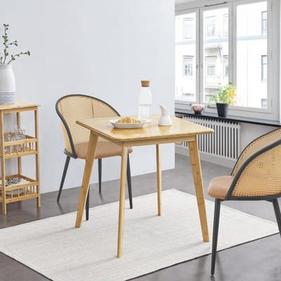 Eettafel Bamboe 70x70 cm - Houtkleurig