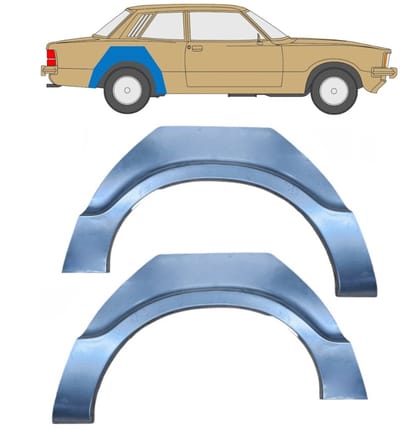 Reparatiepaneel achterspatbord voor Ford Taunus 1976-1982 / Links + Rechts / Set