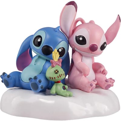 Schattige Stitch Liefhebbers Modelpop PVC Figuur Bureau Display Figuurtjes Ornamenten Jongens Meisjes Cartoon Poppen Kind Geboortedatum Cadeaus No Box gray