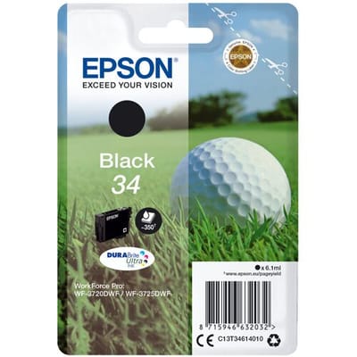 Epson golfbal enkelverpakking zwart 34 DURABrite Ultra inkt