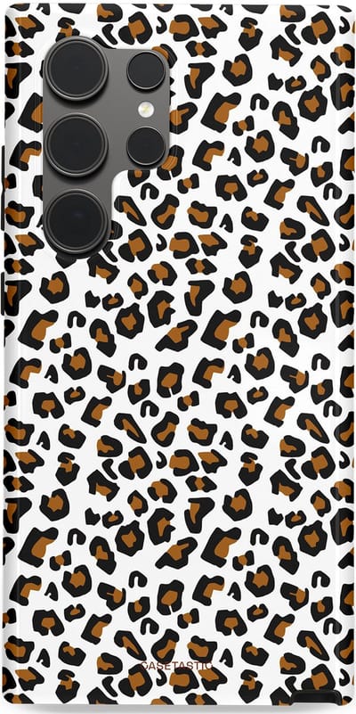 Casetastic Hoesje Geschikt voor Samsung S24 Ultra - Stijlvolle Beschermende Duo-layer Case - Panter abstractie