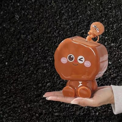 Schattige Melk Fufu Mok met Deksel Creatieve Koekjes Keramische Kop Souvenir Cadeau Kop Thuis Kantoor Waterbeker 301-400ml