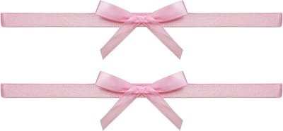 Set van 2 Roze Jarretels met Strik - Elastische Beenbanden voor Feest, Bruiloft en Cosplay