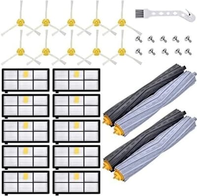 Accessoirekit Geschikt voor iRobot Roomba 800-serie (900, 850, 860, 861, 865, 866, 870, 871, 875, 876, 880, 886, 890, 891, 895, 896, 960, 965, 966, 970, 971, 974, 975, 976, 980, 981), inclusief vervangingsfilters.