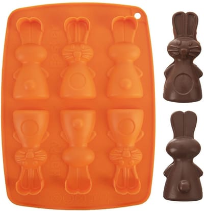 Koekjesvorm en Pralinevorm Silicone Oranje Haas SILLINIE - Bakvorm - Chocoladevorm - Chocolade Vorm - Bakvorm - Fondant - Ijsklontjes - Praline - Snoep