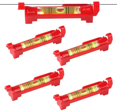 Dailygoods- Waterpas Professioneel - 4 Stuks - Holle Kunststof Behuizing - Nauwkeurige Metingen - Veilig Bevestigen - Duidelijke Zichtbaarheid - Niveau