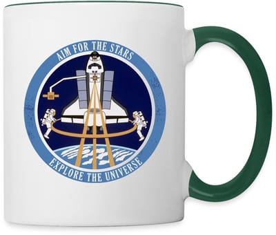NASA Aim For The Stars Mok Tweekleurig