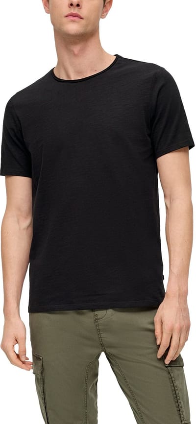 Q/S designed by - Heren t-shirt - Maat S - Mannen - ZWART - katoen