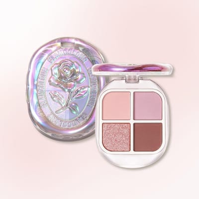 Oogschaduwpalet 4-kleuren Bruin Shimmer Shine Matte Glitter Oogschaduw Blush Oogpigmenten Make-up Cosmetisch