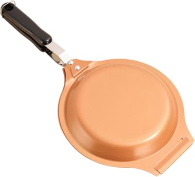 Dubbelzijdige Pannenkoekenpan - Eierpan Omeletpan - Snel Ontbijt Maken - Antiaanbaklaag - 19 cm - Grijs